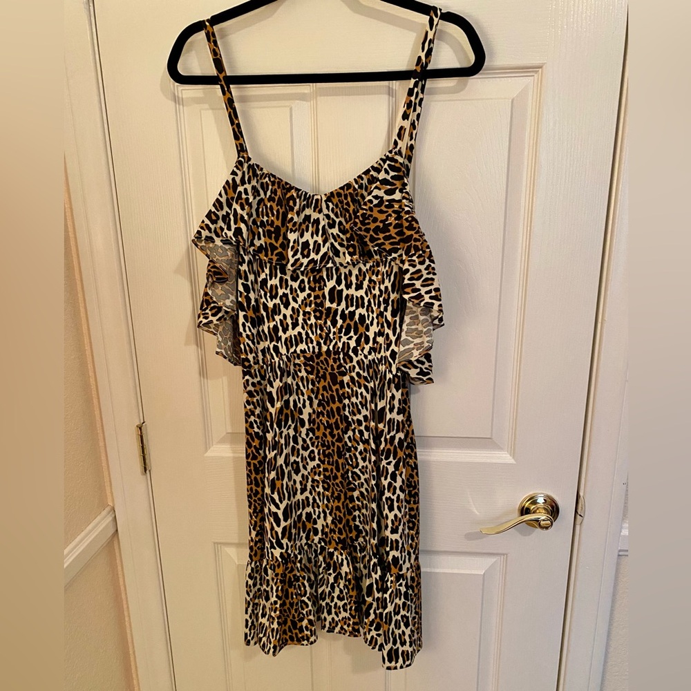 Trashy Diva Hollywood Mini Dress Leopard 12 NWT